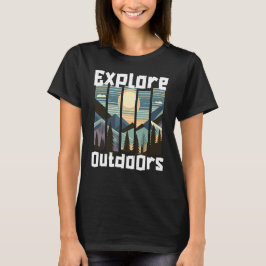 Explore Outdoors Landschafts Grafik Tシャツ