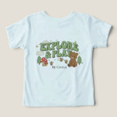 Explore & Play T-Shirt, Groovy Retro Forest Bear C (デザイン裏面)