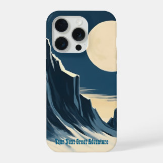 Explore Pluto Vintage Travel Poster - Retro Space iPhone 15 Proケース