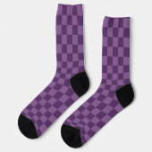  Explore the Beauty of Purple Checkerboard Pattern ソックス (左)