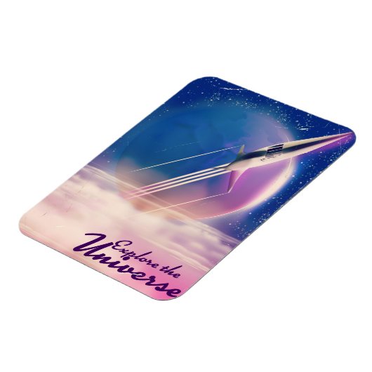 Explore the Universeヴィンテージ宇宙ポスター マグネット (左側)