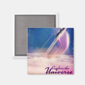 Explore the Universeヴィンテージ宇宙ポスター マグネット (正面/裏面)