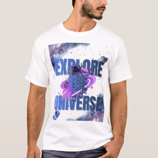 Explore The Universe Astronaut Space T-Shirt – Gal Tシャツ