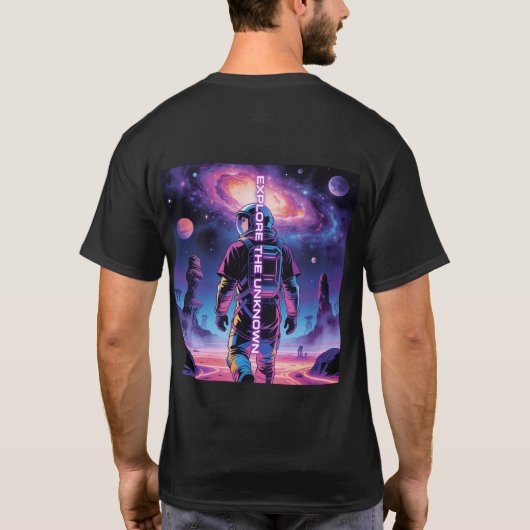 Explore the Unknown Astronaut Shirt  Tシャツ (裏面)