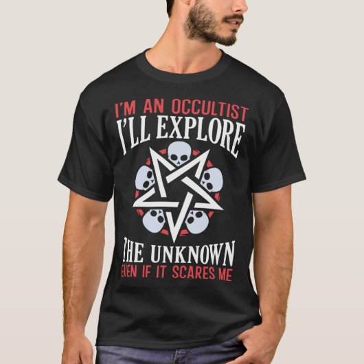 Explore The Unknown Satanic Witchcraft Baphomet Go Tシャツ (正面)