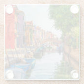 Explore the Vibrant Charm of Burano ガラスコースター (裏面)