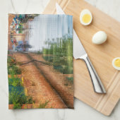 Explore the Vibrant Charm of Burano キッチンタオル (四つ折り)