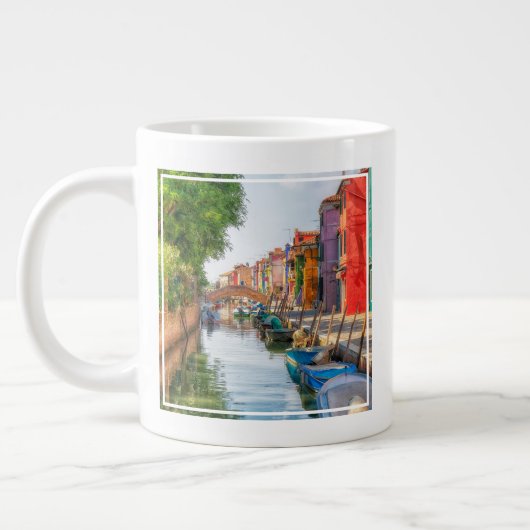 Explore the Vibrant Charm of Burano ジャンボコーヒーマグカップ (左)