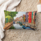 Explore the Vibrant Charm of Burano ランバークッション (ブランケット)