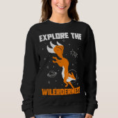Explore The Wilderness Space Astronaut Fox スウェットシャツ (正面)