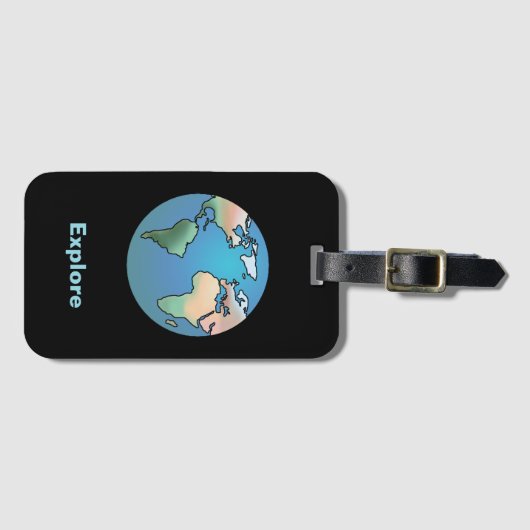 Explore the world ラゲッジタグ (正面横)
