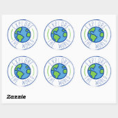 explore the world travel sticker ラウンドシール (シート)