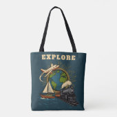 Explore the World Vintage Design トートバッグ (裏面)