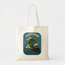 Explore the World Vintage Design トートバッグ