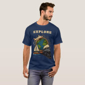 Explore the World Vintage Design Tシャツ (正面フル)