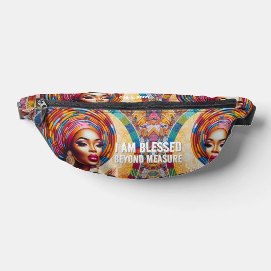 Explore with Confidence: I Am Blessed Stylish Back ファニーパック (レイダウン)