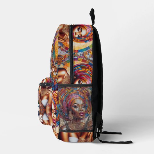 Explore with Confidence: I Am Blessed Stylish Back プリントバックパック (右)