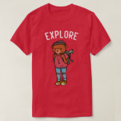 Explorer Backpacking Hiking Bear Premium 715  Tシャツ (デザイン正面)