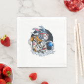 Explorer Spaceman、Nerdy Bunny宇宙飛行士宇宙 スタンダードランチョンナプキン (インサイチュ)