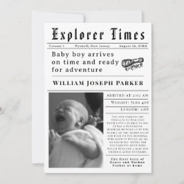 Explorer Times Newborn Birth 案内状