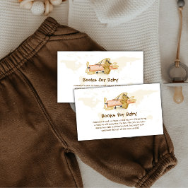 Explorer World Map Airplane Books For Baby Shower エンクロージャーカード