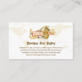 Explorer World Map Airplane Books For Baby Shower  エンクロージャーカード (正面)