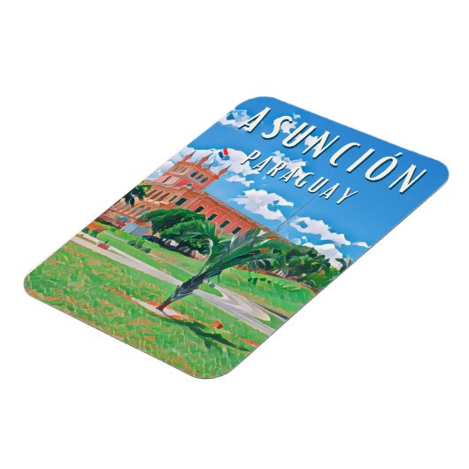 Explorez la capitale du Paraguay Asunción マグネット (左側)