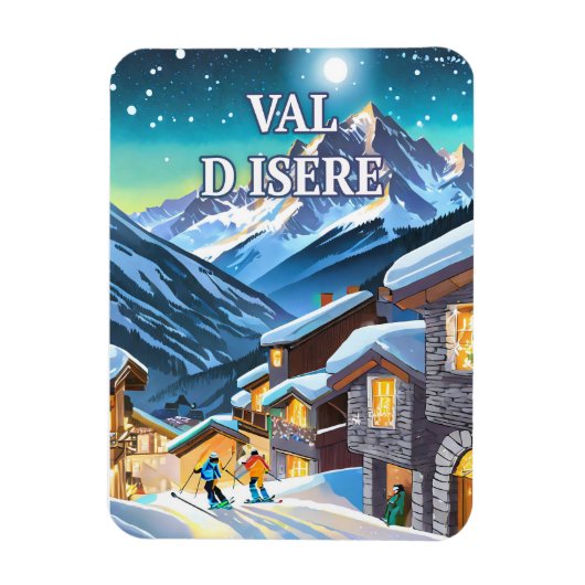 Explorez l'Élégance Alpine : Val d'Isère マグネット (縦)