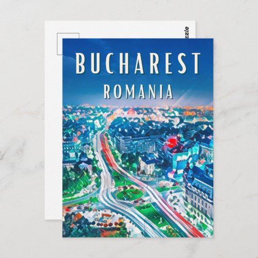 Explorez les merveilles de Bucarest ポストカード (正面/裏面)