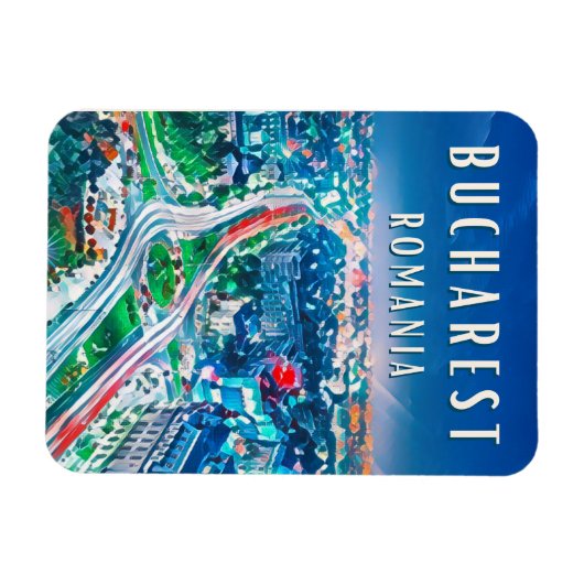 Explorez les merveilles de Bucarest マグネット (横)