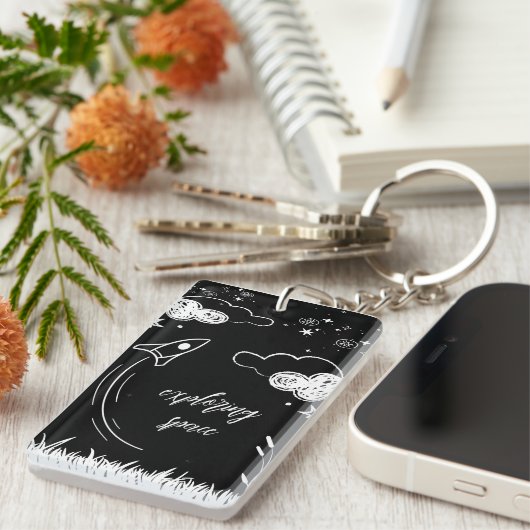 exploring space キーホルダー (正面右)