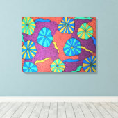 Exploring the Depthカラフル抽象芸術・アートプリント キャンバスプリント (インサイチュ (ウッドフロア))