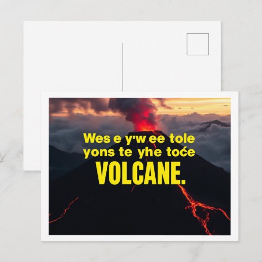 "Explosão de Emoções: Seja o Vulcão da Sua Própria ポストカード (正面/裏面)