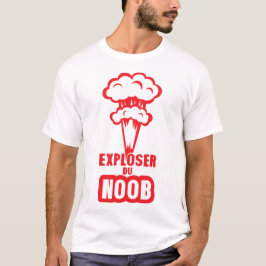 exploser du noob gamer bombe dessin tシャツ