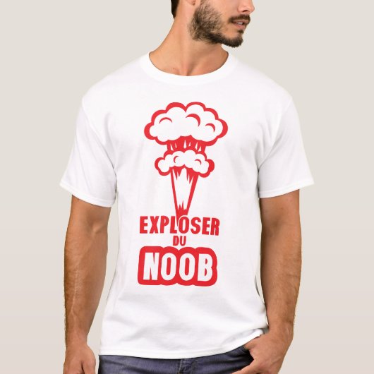 exploser du noob gamer bombe dessin tシャツ (正面)