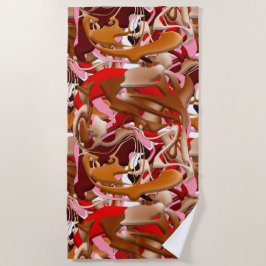 Explosion of Frozen Flavors ビーチタオル