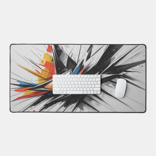 Explosive Geometry: A Burst of Abstract Energy デスクマット (キーボード&マウス)
