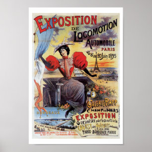 Expo Paris 1895 AutomobileVintage Artプリントポスター ポスター