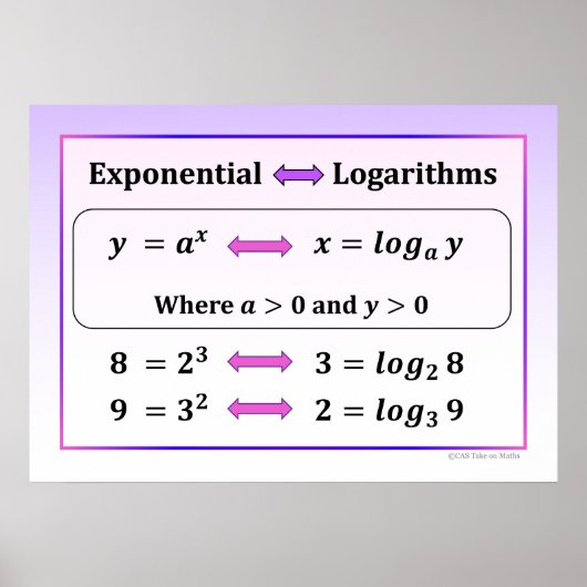 Exponential & Logarithms Poster ポスター (正面)
