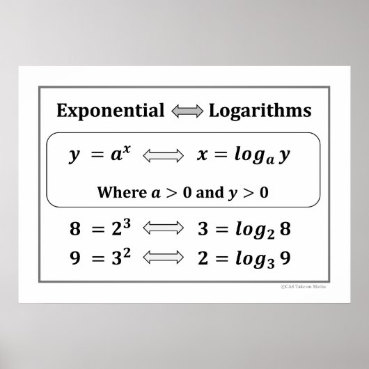 Exponential & Logarithms Poster ポスター (正面)