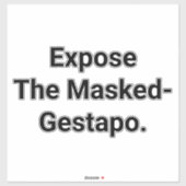 Expose The Masked-Gestapo Hankamer Artjunkhaus Art シール (シート)