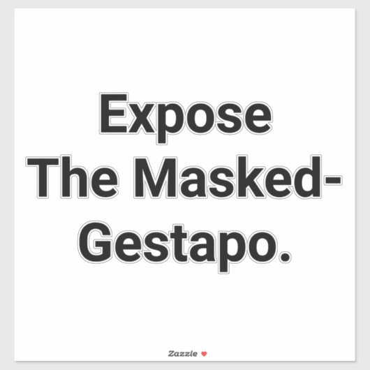 Expose The Masked-Gestapo Hankamer Artjunkhaus Art シール (シート)