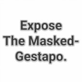 Expose The Masked-Gestapo Hankamer Artjunkhaus Art シール (正面)