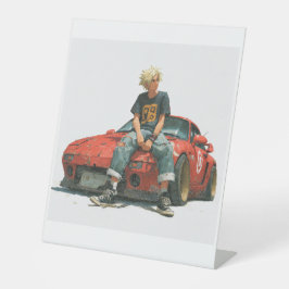 expositor en l de coche modificado 台座サイン