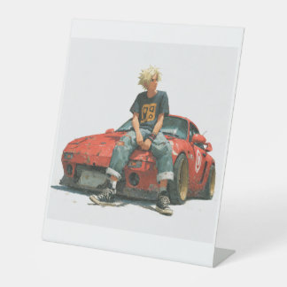 expositor en l de coche modificado 台座サイン