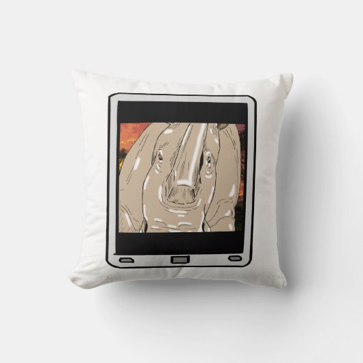 Express®の曖昧なサイSelfie クッション (正面)