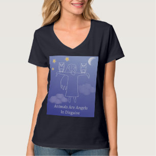 Express®の曖昧なフクロウのNano V首のTシャツ2.0 Tシャツ