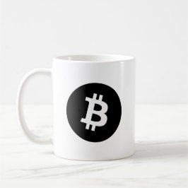 Express®曖昧なBitcoinの黒いロゴ コーヒーマグカップ
