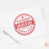 Express Delivery from the North Pole Sticker ラウンドシール (封筒)