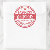 Express Delivery from the North Pole Sticker ラウンドシール (バッグ)